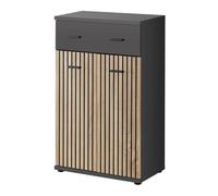 Meuble de Rangement Marco 96cm Naturel & Gris