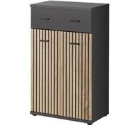Meuble de Rangement "Marco" 96cm Naturel & Gris Beige G