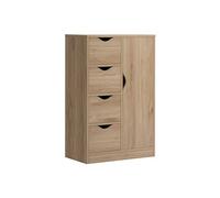 HOMCOM - Meuble de Rangement - Panneaux de particules - 54x29x83cm - Marron