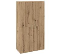 vidaXL Meuble de rangement moderne 60x32x115 cm – Chêne Artisanal, 2 portes, 5 étagères
