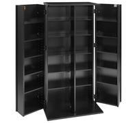 Meuble de rangement multimédia, étagère à DVD à 6 niveaux, 610 x 368 x 1270 mm, rangement multimédia pour CD, DVD, livres et jeux, étagère à CD pour salon, bureau à domicile ou studio d'enregistrement