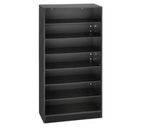 Meuble de rangement multimédia, étagère à DVD à 7 niveaux, 70 x 30 x 140 cm, pour CD, DVD, livres et jeux, étagère à CD pour le salon, le bureau à domicile ou la salle d'enregistrement