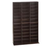 Meuble de rangement multimédia, étagère organisatrice pour DVD avec 12 niveaux, dimensions 101,8 x 23,1 x 181 cm. Idéal pour ranger CDs, DVDs, livres et jeux. Étagère pour CDs, parfaite pour le salon,