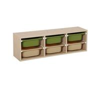 Sora - Children's Storage Unit With 6 Storage Bins Vert Olive TU