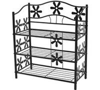 Meuble de rangement ou bibliothèque Genève méta, 3 tablettes Hauteur 70cm Noir G