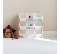 Meuble De Rangement Pour Enfant Avec 9 Casiers - Tobias - Mdf Décor Bois Naturel, 64x295x60cm Naturel TU