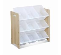 Meuble De Rangement Pour Enfant Avec 9 Casiers - Tobias - Mdf Décor Bois Naturel, 64x295x60cm Naturel TU
