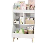 Meuble de rangement pour enfants, 5 compartiments, conception durable, blanc