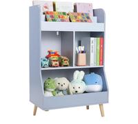 Meuble de rangement pour enfants, 5 compartiments, conception durable, bleu clair