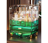 Meuble de rangement pour maquillage avec fonction caisse - Grande capacité pour les produits de soin de la peau, le maquillage pour les lèvres, les pinceaux et les accessoires - Étanche à la poussière