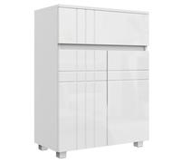 Meuble de rangement pour salle de bain kleankin Panneau de particules 60x30x80cm Blanc
