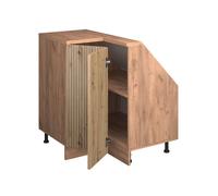Meuble de rangement sous pente Armoire d'angle Rion 75.6x81.6cm avec 1 porte Chêne Artisan Vicco 58617