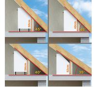 Meuble de rangement sous pente Rion, 40x81.6cm avec 4 compartiments, Blanc, Vicco 57348