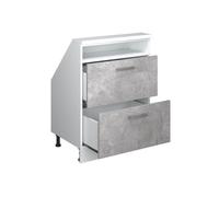 Meuble de rangement sous pente Rion avec 2 tiroirs Béton Vicco 56094