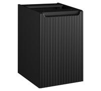 Meuble de rangement VANO – Panier à linge intégré – Noir mat – L40 × P39 × H57 cm – À suspendre
