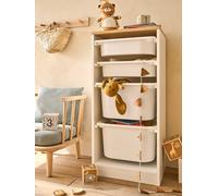 Meuble de rangement vertical avec bacs plastique blanc TU