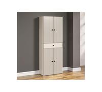 Meuble de salle de bain 1 tiroir 70x31x186 cm gris perle - FRUTZ