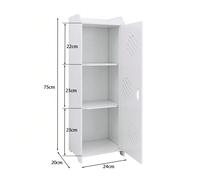 Meuble de salle de bain 3 pièces, meuble de rangement, meuble de salle de bain étroit, meuble d'appoint pour WC, meuble de salle de bain compact avec portes et étagères, étagère de salle de bain mince