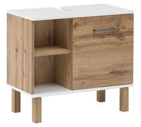 Meuble de salle de bain avec 1 porte et 2 étagères ouvertes