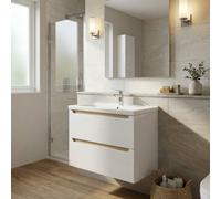 Meuble de salle de bain avec lavabo 80x60x45 cm blanc Stilla (STILLAD08057U3)
