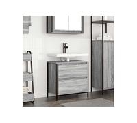 Meuble de salle de bain avec lavabo et tiroirs 60x34,5x60 cm