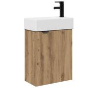Meuble de salle de bain avec robinet Chêne artisanal