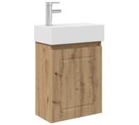 Meuble de salle de bain avec robinet Chêne artisanal