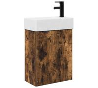 Meuble de salle de bain avec robinet Chêne fumé