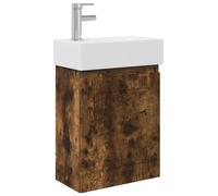 Meuble de salle de bain avec robinet Chêne fumé