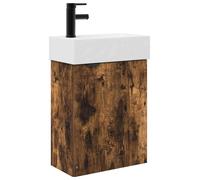Meuble de salle de bain avec robinet Chêne fumé