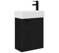 Meuble de salle de bain avec robinet Chêne noir