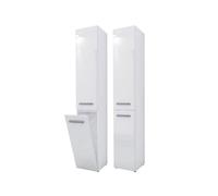 Meuble de salle de bain Bagnoli SLIM VI blanc mat/blanc brillant - colonne de salle de bain, L : 30 cm, H : 174 cm, l : 30 cm