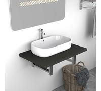 vidaXL Badkamermeubel 60x40x16,3 cm grijs 283806 Gris G