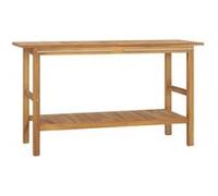 Meuble de salle de bain Bois de teck solide 132x45x75 cm Brun G