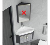 Meuble de salle de bain d'angle avec lavabo Ceic - Gain de place - 38/43/48 cm - Mini lavabo pour WC triangulaire - Évier mural - Idéal pour les petites salles de bains et le gaz