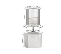 Meuble de salle de bain d'angle - ZEVKOR - Ensemble de Salle de Bain en Angle - Vasque céramique - Armoire miroir - Blanc brillant