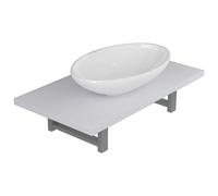 Meuble de salle de bain en deux pièces Céramique Blanc