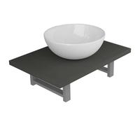 Meuble de salle de bain en deux pièces Céramique Gris