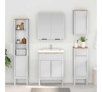 Meuble de salle de bain haut avec étagère Montage mural FLORO Armoire vidaXL vid