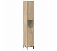Meuble de salle de bain haut - vidaXL - Chêne Sonoma - 31,5 x 33 x 190 cm - Bois d'ingénierie - 1 tiroir - 2 portes