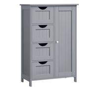 Meuble de salle de bain - HELLOSHOP26 - Compact avec 4 tiroirs - Gris mystique - MDF - Design moderne