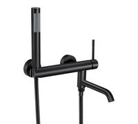 Meuble de salle de bain mural avec douchette à main et robinet mélangeur