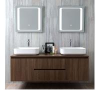 Kiamami valentina Meuble haut salle de bain Siena - Noyer foncé