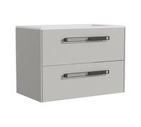 Vente-unique - Meuble de Salle de Bain Suspendu avec Vasque à encastrer - Gris - 80 cm - FELNA