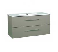 Meuble de salle de bain suspendu - MAYA1 - 102 cm - Gris - Design contemporain