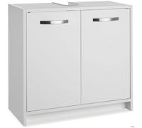 Meuble de salle de bain - TECTAKE - Meuble de lavabo KATALINA avec 2 compartiments et 20 kg de capacité - Blanc