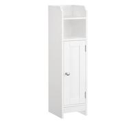Meuble de Salle de Bain - VASAGLE - Armoire de Toilettes - Étagères Réglables - Blanc