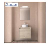 Meuble de salle de bains 2 portes NOJA 700 Chêne africain - SALGAR 104279