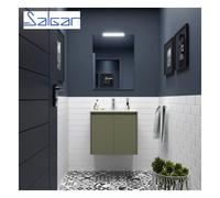 Meuble de salle de bains 2 portes NOJA 700 Green satin - SALGAR 104276