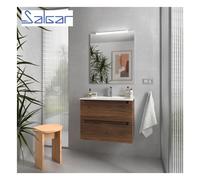 Meuble de salle de bains 2 tiroirs MONTERREY 600 NOYER MAYA - SALGAR 102937
